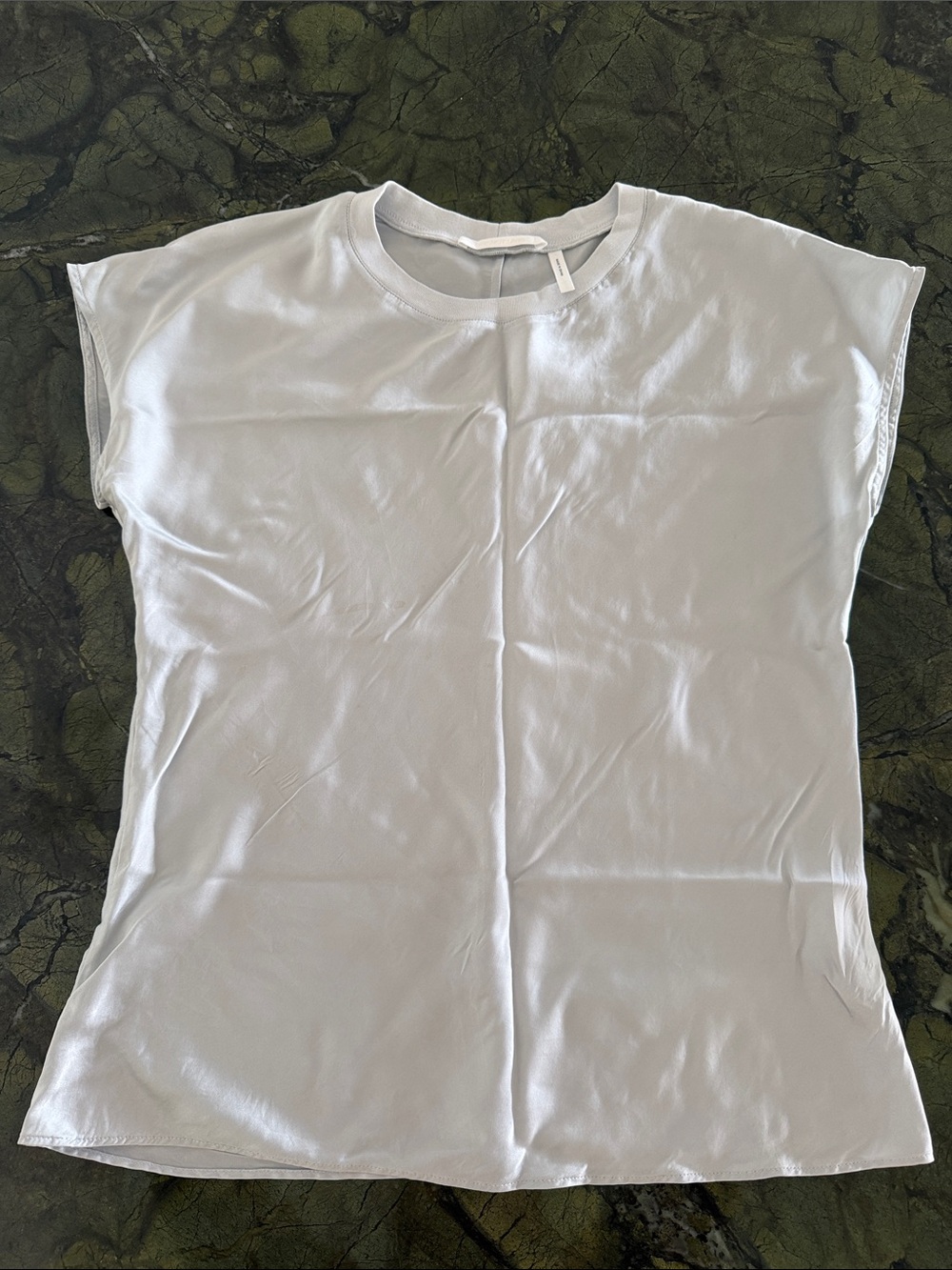 Helmut Lang M Silk Baby Blue Shirt